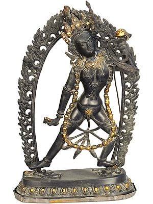 17" Vajrayogini - Tibetan Buddhist Deity In Brass | Handmade | Made In India
