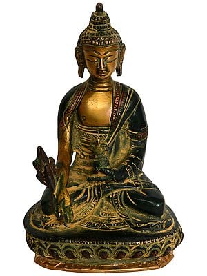 5" Healing Buddha - Tibetan Buddhist In Brass | Handmade | Made In India