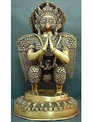 18" Garuda, the Holy Bird In Brass | Handmade | Made In India