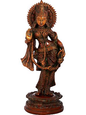 10" Radha Rani In Brass | Handmade | Made In India