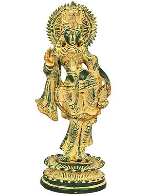 10" Radha Rani In Brass | Handmade | Made In India