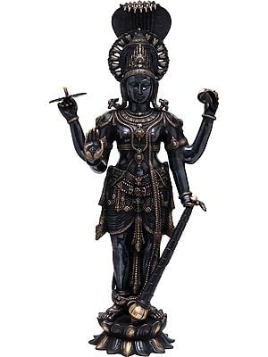 40" Large Size Lord Vishnu In Brass | Handmade | Made In India