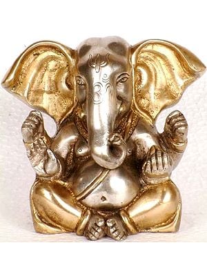 5" Baby Ganesha Brass Statue | Handmade | Made in India