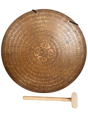 Tibetan Buddhist Monastery Gong with Mallet