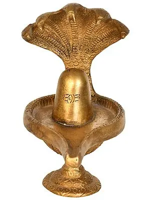 6" Shiva Linga In Brass | Handmade | Made In India