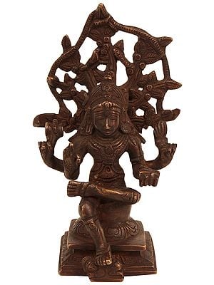6" Brass Dakshinamurti Shiva Idol | Handmade Statue | Made In India