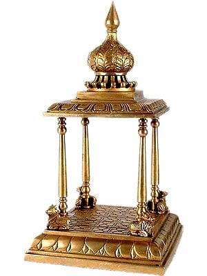 13" Vedika: Makeshift Altar In Brass | Handmade | Made In India