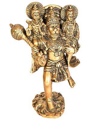 Hanuman Carries Rama and Lakshmana on His Shoulders to Meet Sugriva