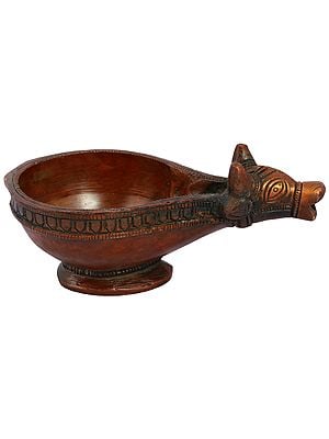 4" Nandi Oil Lamp (Diya) In Brass | Handmade | Made In India