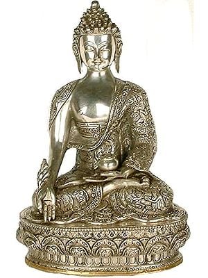 12" Medicine Buddha (Tibetan Buddhist Deity) In Brass | Handmade | Made In India