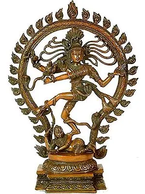 21" Nataraja In Brass | Handmade | Made In India