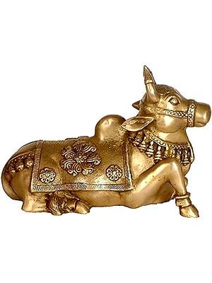 10" Nandi In Brass | Handmade | Made In India