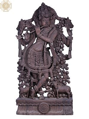 Buy Intricately Carved Large Wooden Sculptures Only at Exotic India