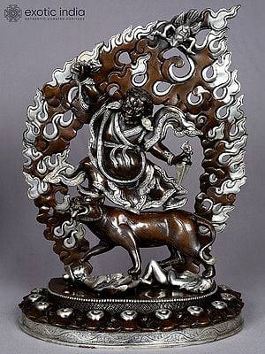 13" Dorje Drolo Copper Statue from Nepal | Nepalese Copper Idols