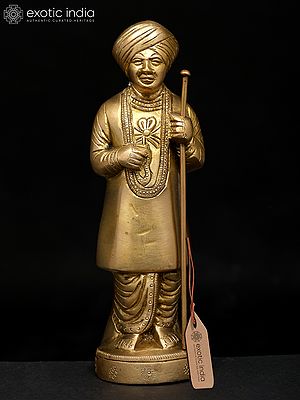 7" Shri Jalaram Bapa | Brass Statue