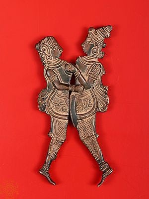 6" Amorous Couple Nutcracker In Brass | Handmade | Made In India