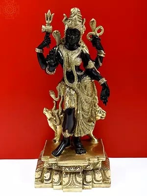 18" Ardhanarishvara In Brass | Handmade | Made In India