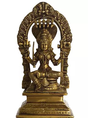 9" Brass Goddess Mariamman Statue - South Indian Durga | Handmade | Made in India