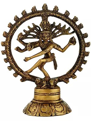 5" Lord Shiva as Nataraja Brass Statue | Handmade | Made In India