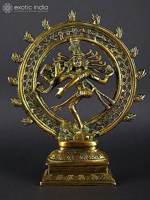 9" Lord Shiva as Nataraja In Brass | Handmade | Made In India