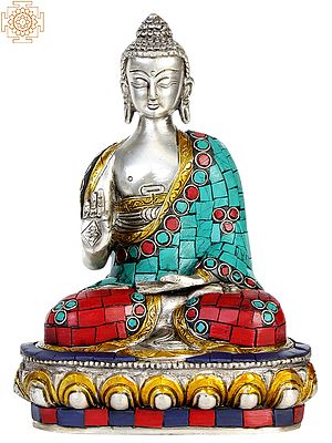 8" Lord Buddha in Vitark Mudra In Brass | Handmade | Made In India