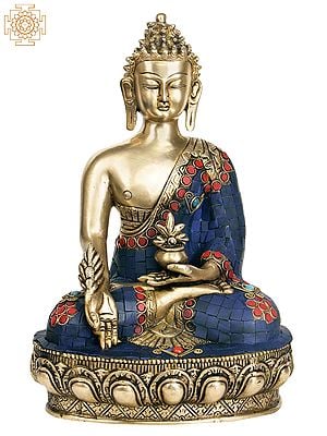 11" (Tibetan Buddhist Deity) The Medicine Buddha In Brass | Handmade | Made In India