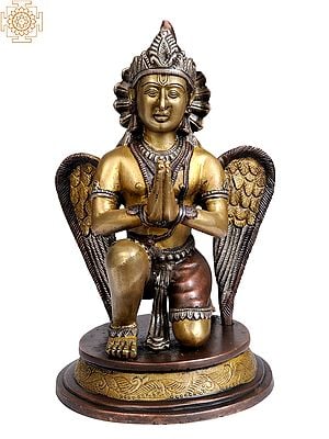 9" The Vedic Vision of Garuda in Brass | Handmade | Made In India