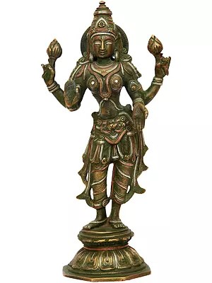 10" Handmade Brass Lakshmi Statue | Made in India