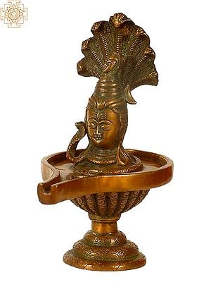 10" Shiva, Enshrined on The Lingam in Brass | Handmade | Made in India