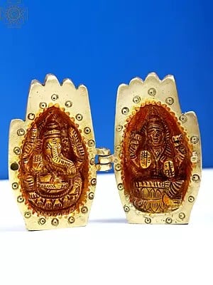 3" Ganesha-Lakshmi in Two Different Shrines in Brass | Handmade | Made in India