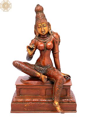 10" Parvati in Lalita Roop - Beauteous Aspect | Handmade Brass Statue | Made in India