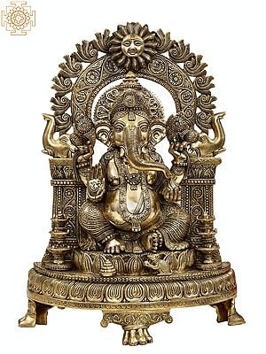 20" Superfine Brass King Ganesha | Handmade