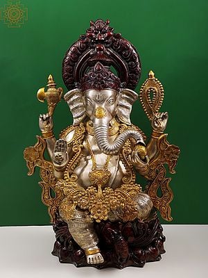 29" The Glamour Of Lord Ganesha In Brass | Handmade