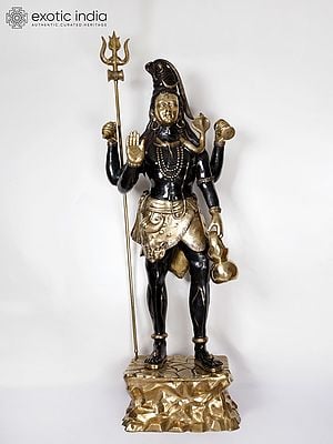 90" Bhagawan Shiva Treads The Himalayas In Brass | Handmade | Made In India
