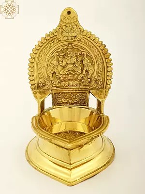Brass Goddess Gajalakshmi Diya