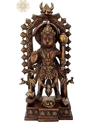 12" Mahabali Hanuman In Brass | Handmade | Made In India