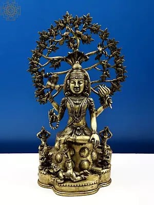 24" Dakshinamurti Shiva (Dhokra Art) | Handmade | Madhuchista Vidhana (Lost-Wax) | Panchaloha Bronze from Swamimalai