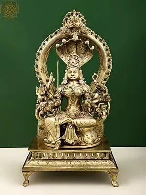 15" Goddess Mariamman (South Indian Durga)- Hoysala Art | Handmade |