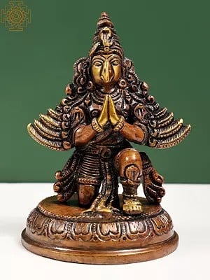 5" Humble Garuda Sculpture in Brass | Handmade | Made in India