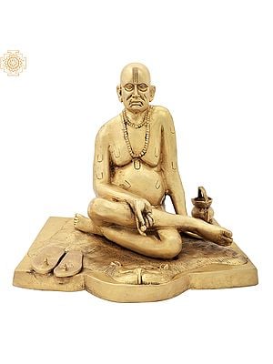 12" Shri Swami Samarth in Brass | Handmade | Made In India