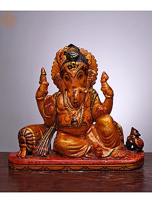 9" Sitting Lord Ganesha Statue | Handmade | Marble Ganesha Statue | Lord Ganesha Idol | Siddhi Vinayak | Ganpati