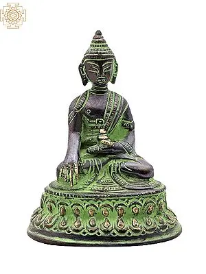 4" Meditating Buddha In Brass | Medicine Buddha | Handmade | Made In India