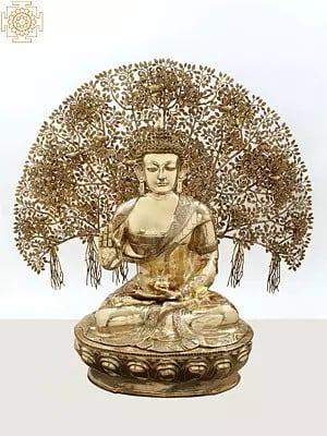 65" Large Gautam Buddha with Tree of Life