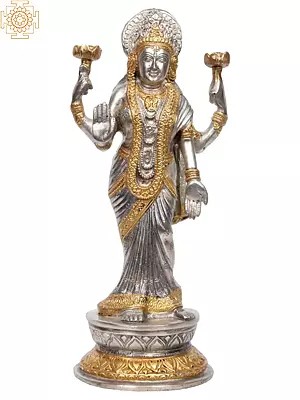 11" Brass Lakshmi Idol | Handmade | Made In India
