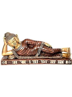 20" Buddha's Parinirvana In Brass | Handmade | Made In India