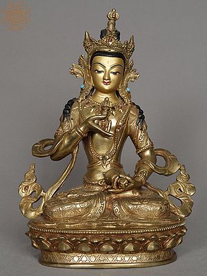 10" Tibetan Buddhist Deity Vajrasattva From Nepal