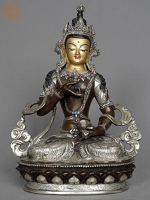 10" Tibetan Buddhist Deity Vajrasattva Statue From Nepal