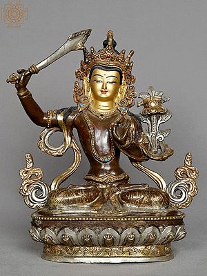 8" Manjushri Copper Statue from Nepal