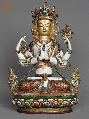 12" Kharchari Statue from Nepal | Bodhisattva Avalokiteshvara