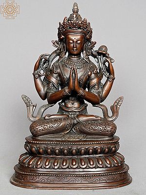 10" Kharchari Copper Statue from Nepal | Nepalese Copper Idols